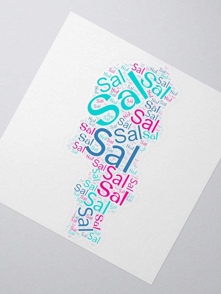 Sal island word cloud Kiss Cut Stickers product image (1)