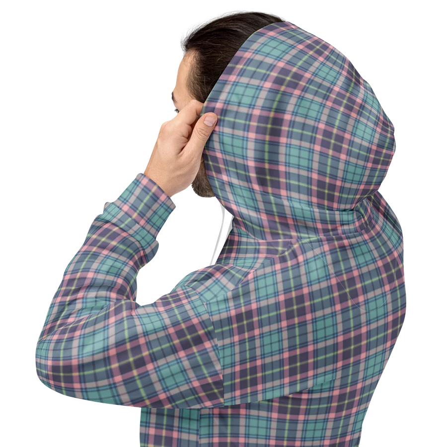 Light Green, Purple, and Pink Plaid Hoodie product image (8)