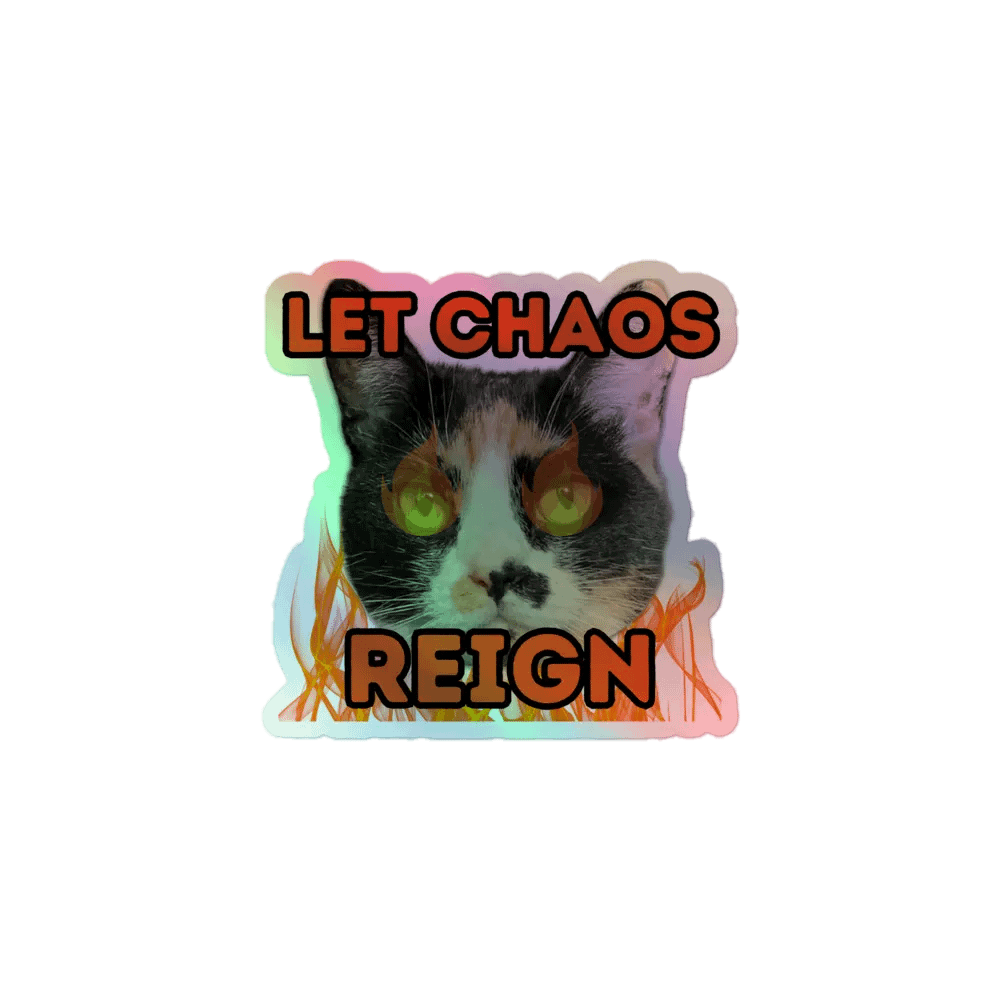 Chaos Cat Holographic Sticker product image (1)