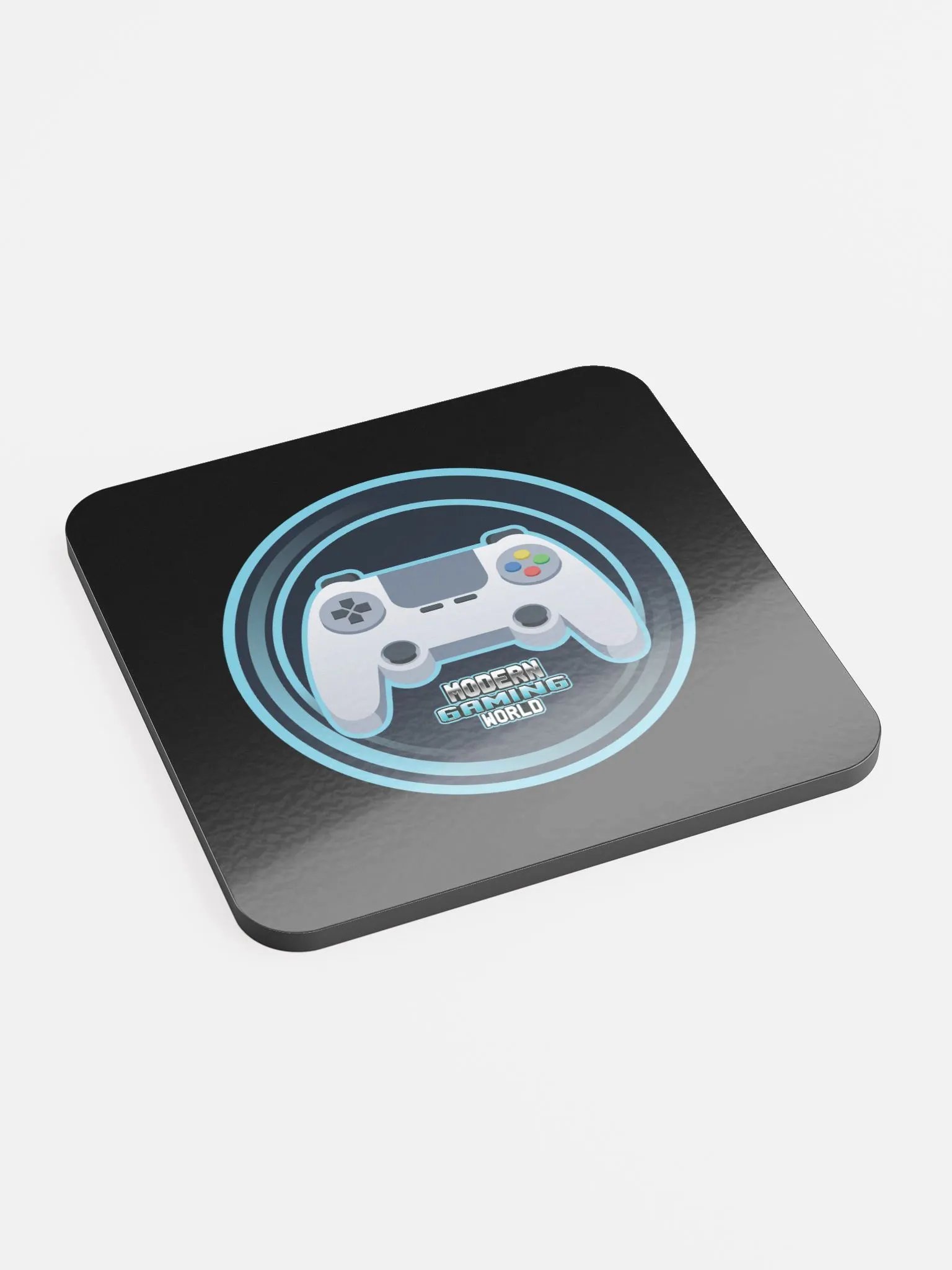ModernGamingWorld Black Glossed Cork Coaster product image (2)