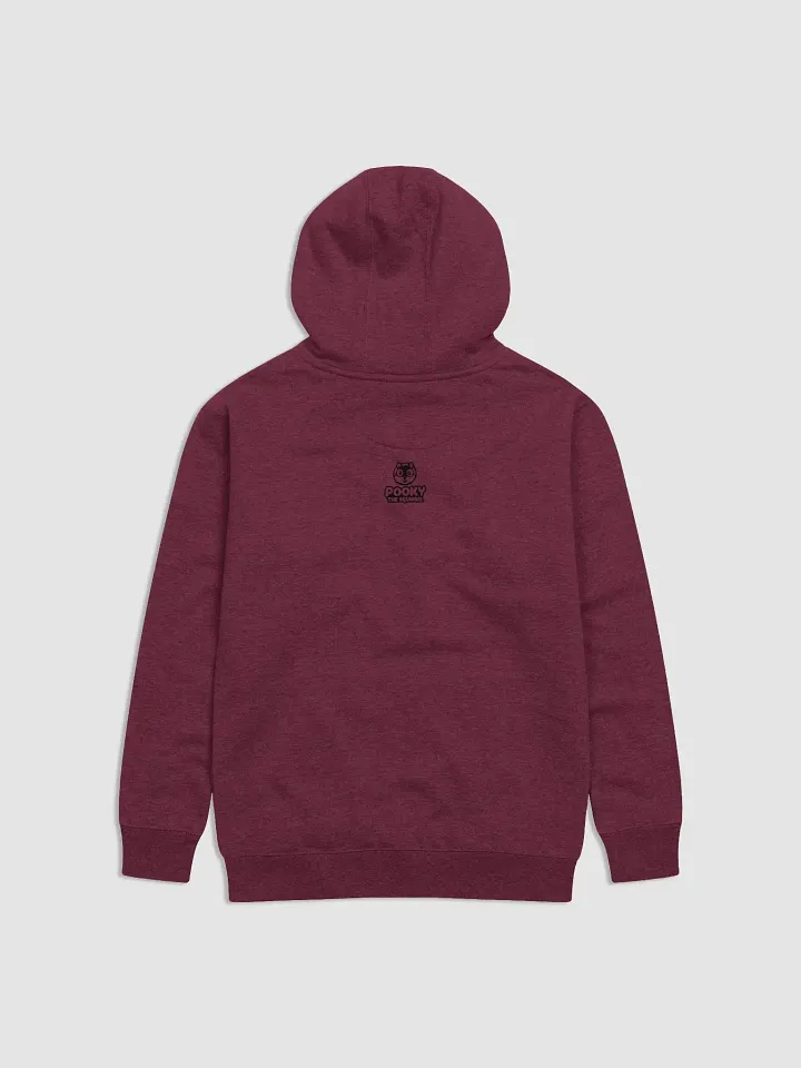 Super Soft Hoodie: Pooky's Favorite, Art Deco Fan and grey squirrel holding a fan, purple product image (2)
