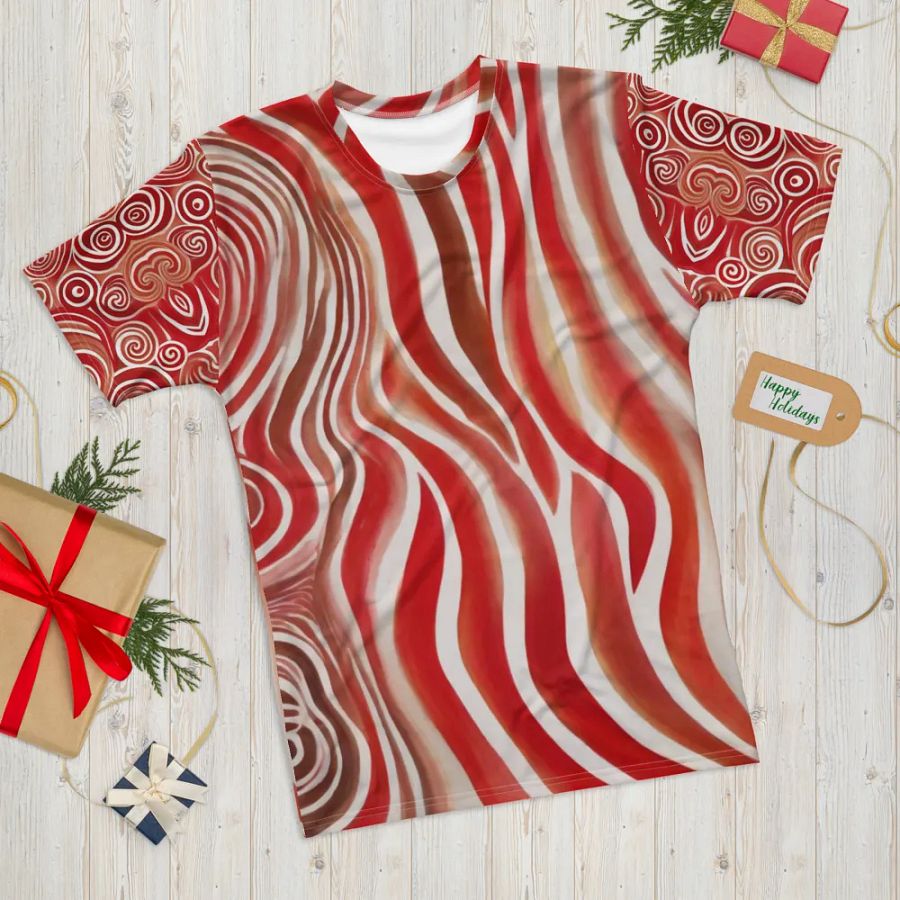 Funky Red Liquid Tie-Dye Explosion Men's T-shirt product image (6)