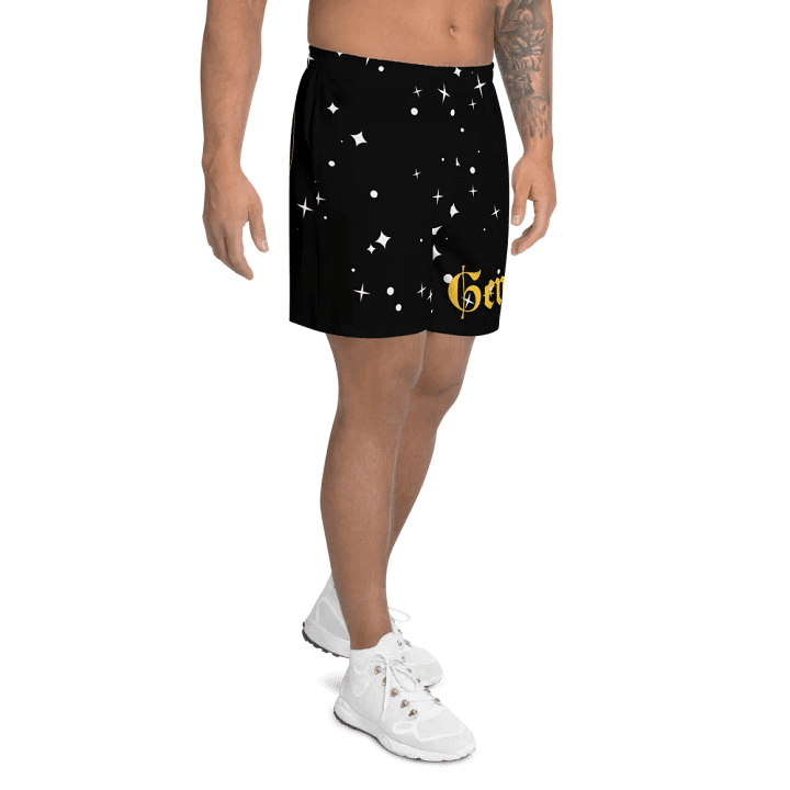 Stellar Gemini All-Over Print Athletic Long Shorts product image (2)