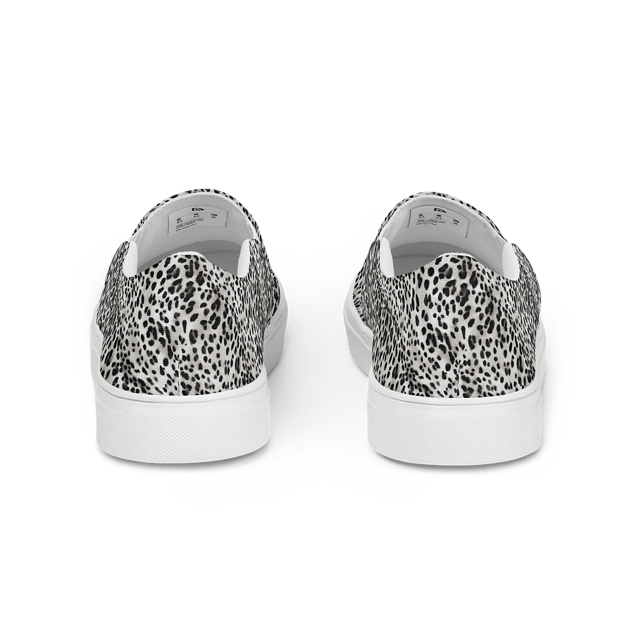 Grey Leopard Woman Canvas Shoes product image (4)