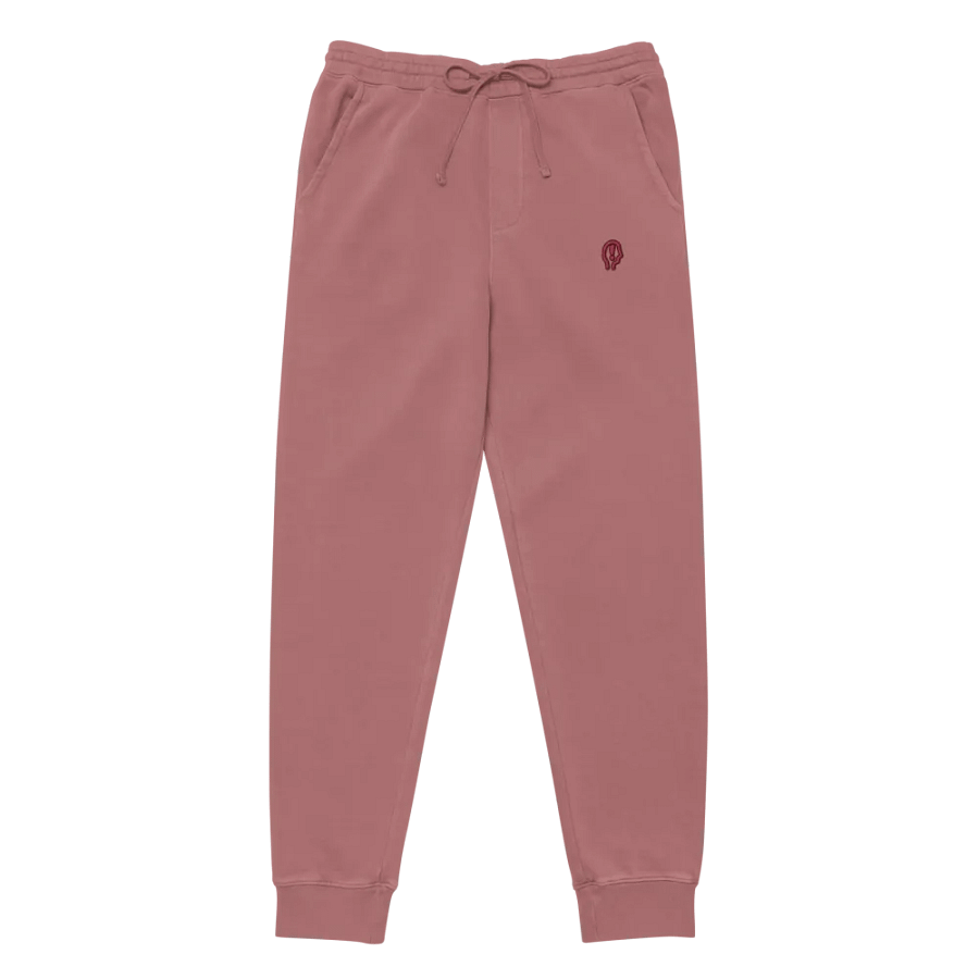 EXCLAIMING MENTALLY (rose design) pigment dyed sweatpants product image (12)