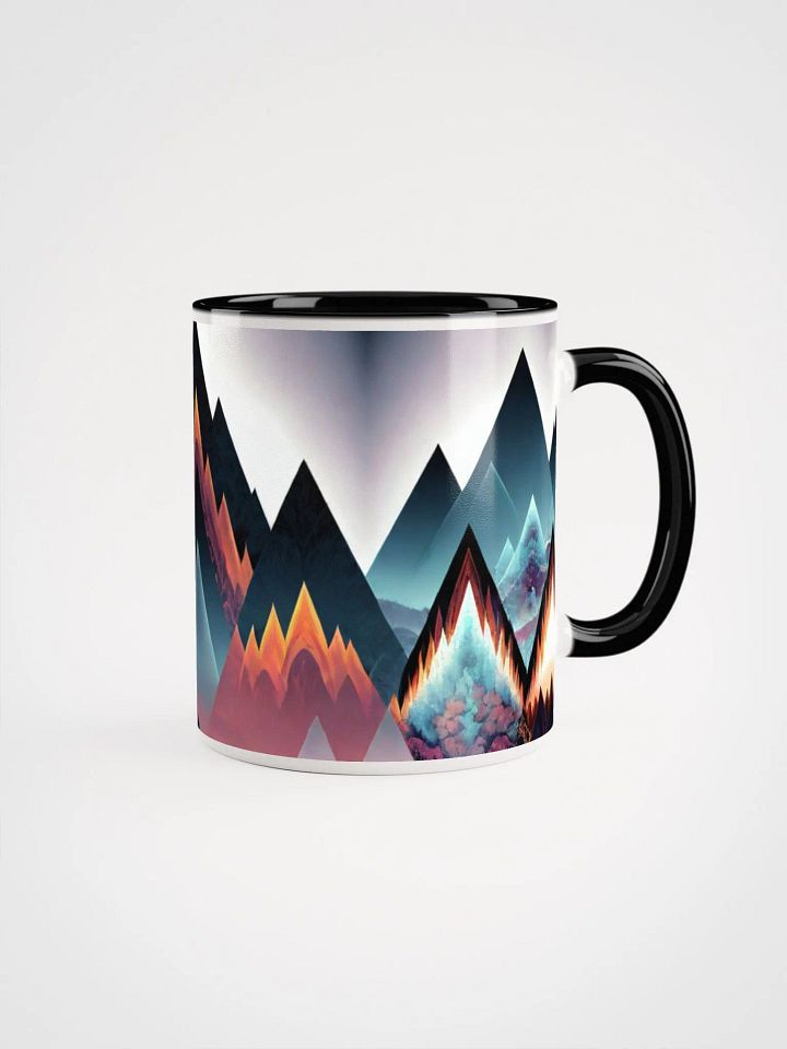 Coffee Mug with Color Inside - Modern Rustic Boho Mountain Peaks product image (1)