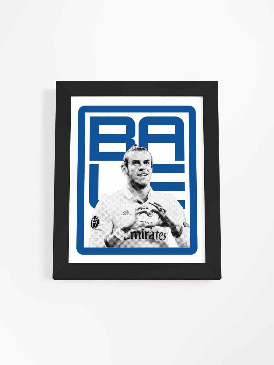 Gareth Bale BW Real Madrid Name Art Framed Print product image (2)