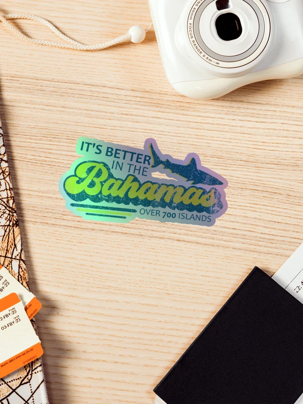 Bahamas Sticker Holographic : It's Better In The Bahamas : Shark product image (1)