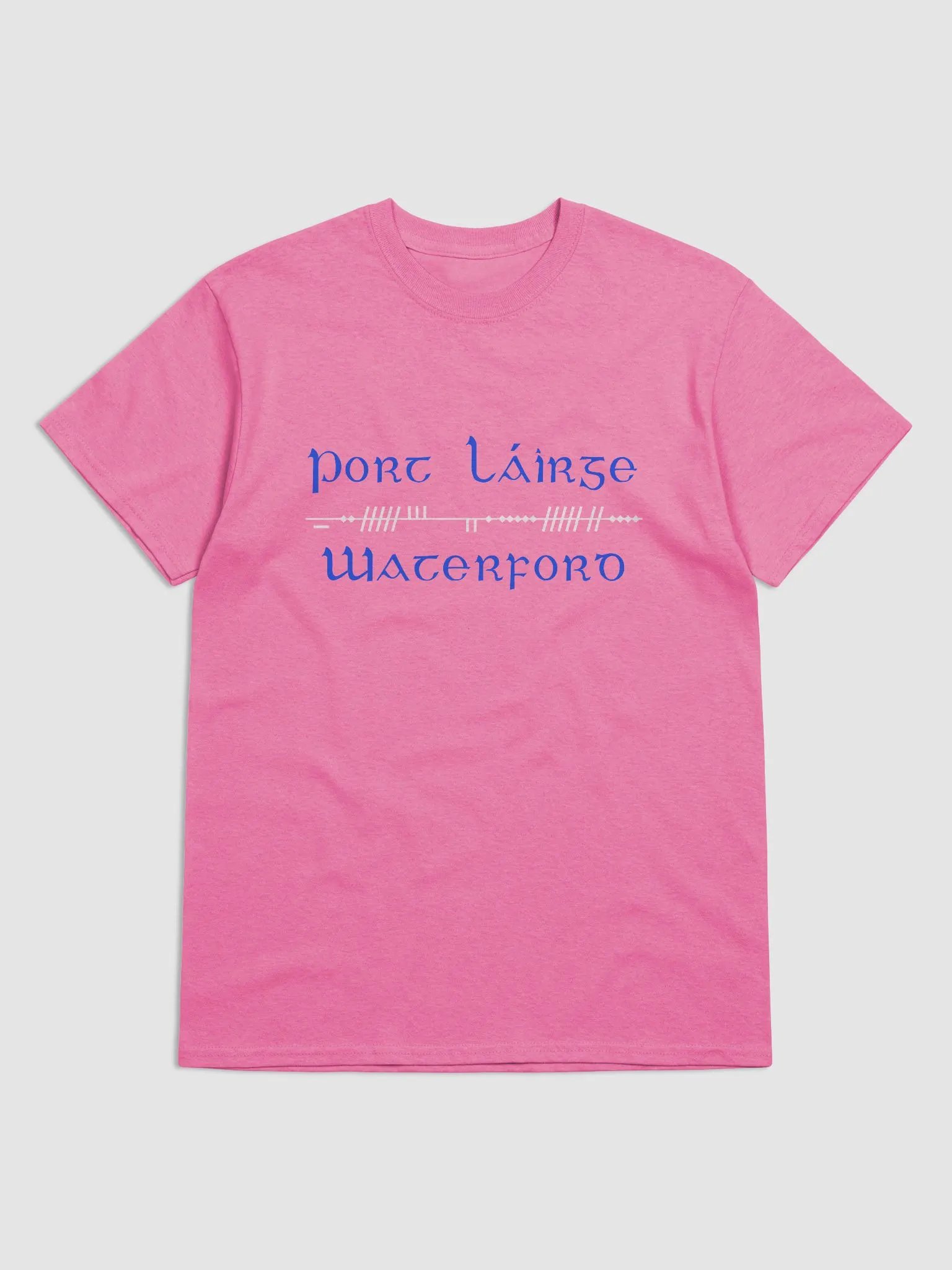 Waterford/Port Láirge Scholastic style Ogham Printed T-shirt product image (1)