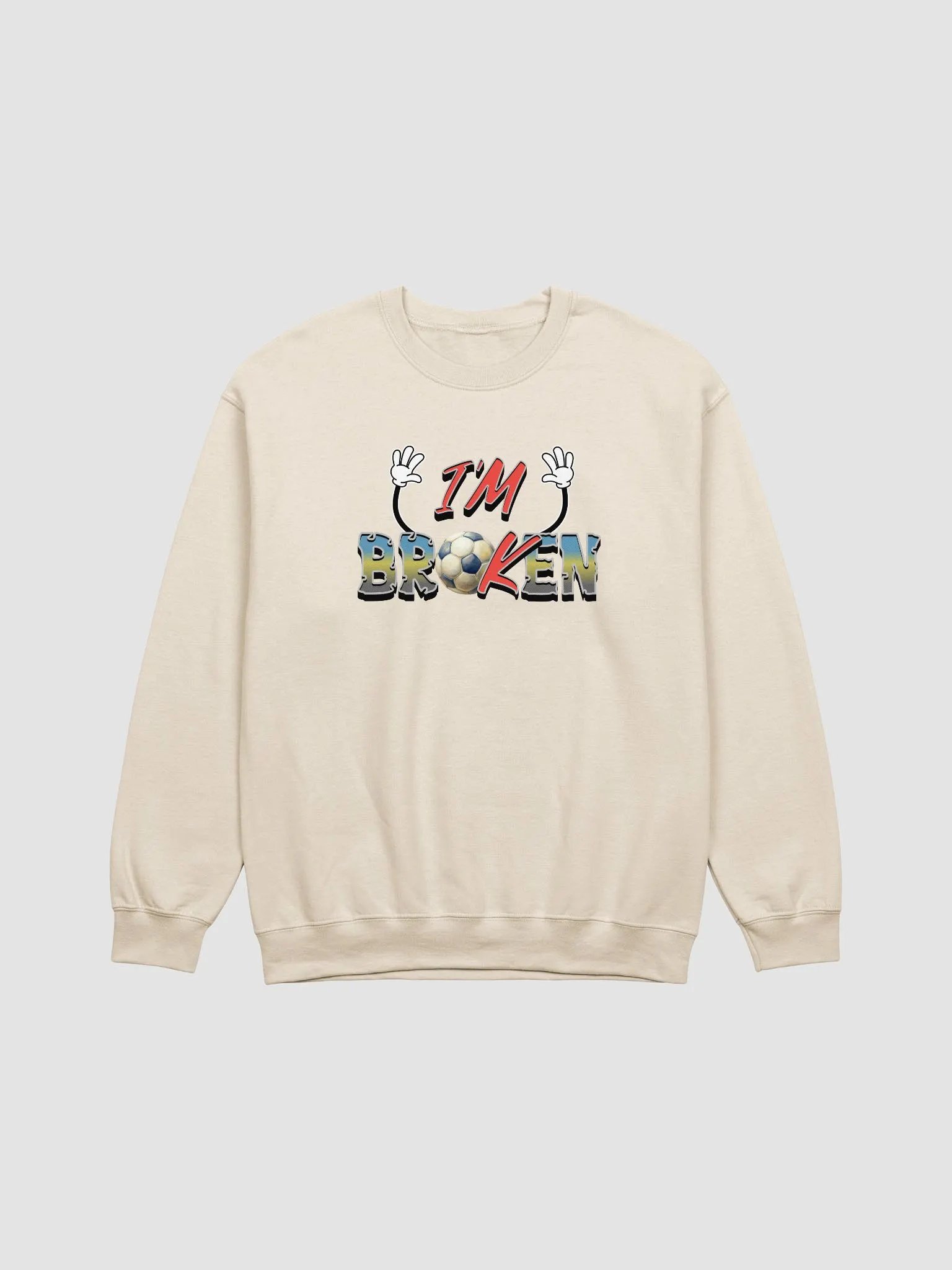 Im Broken Soccer Ball Playful Crewneck Sweatshirt product image (17)