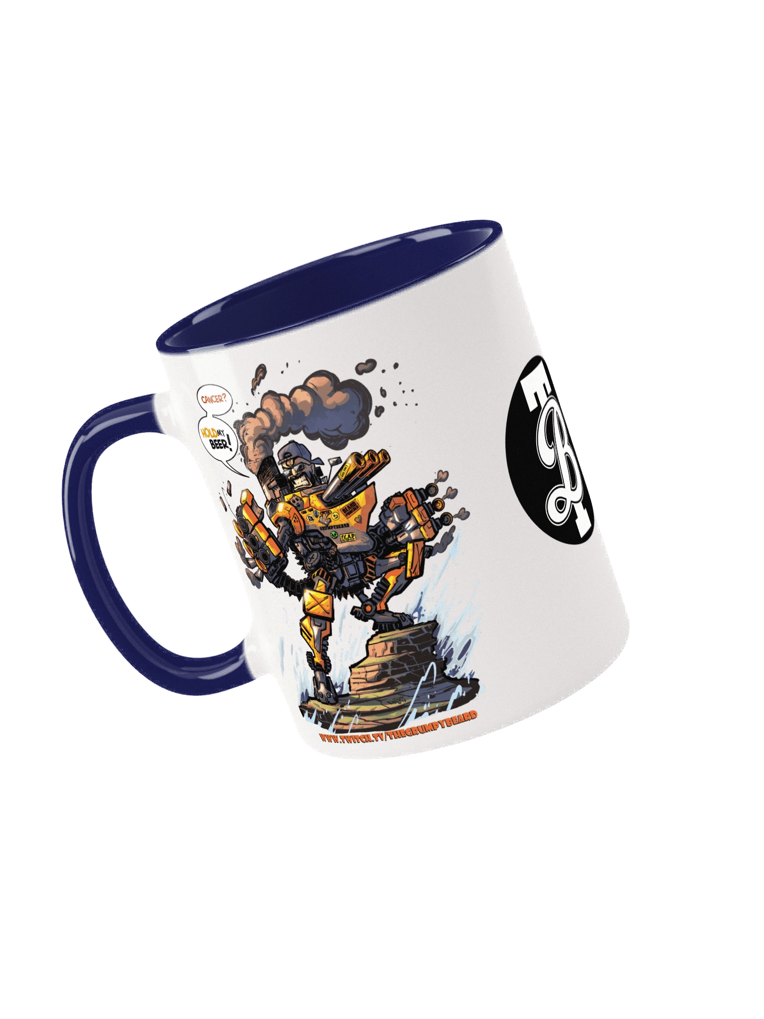 TGB - BattleShipMech "CANCER hold my BEER" Ceramic Mug product image (32)