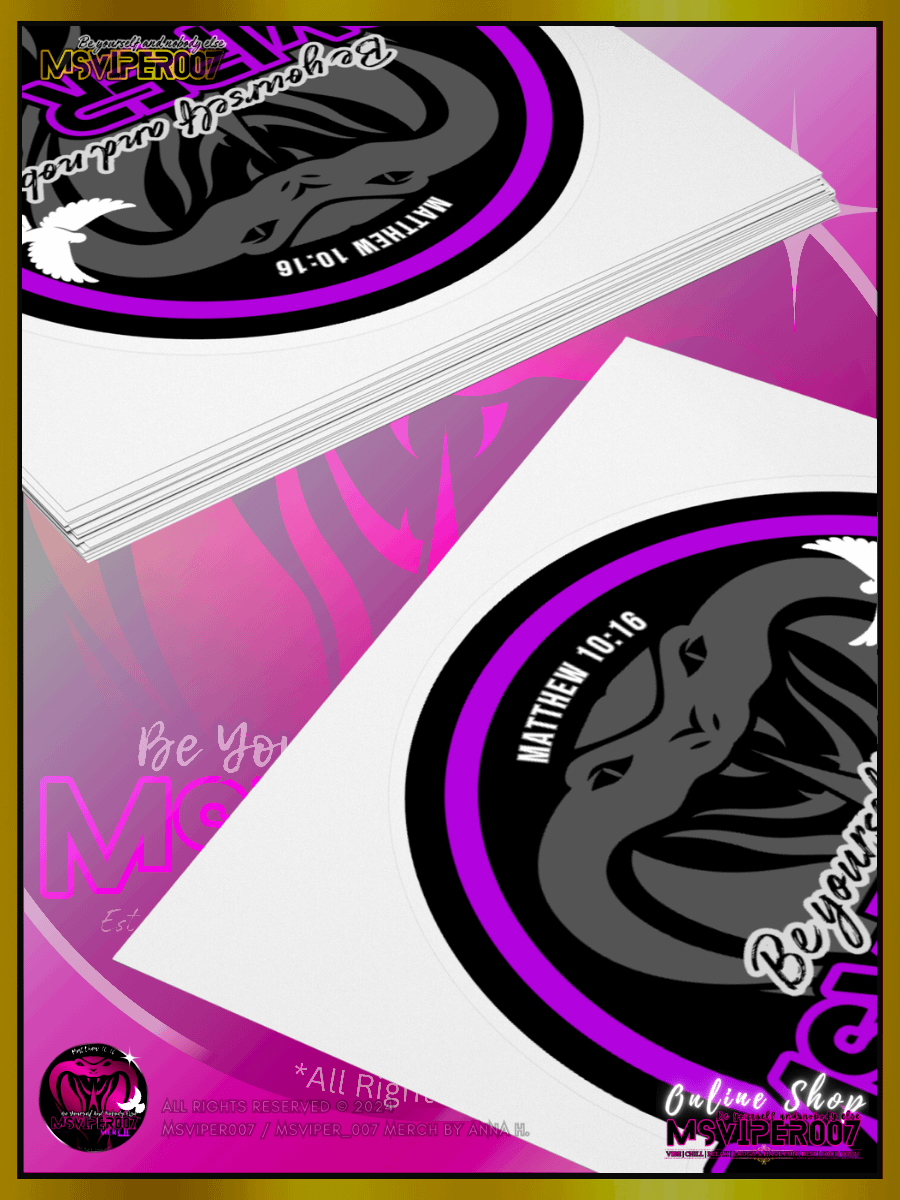 Sticker - "MsViper_007™ Brand Classic" [purple/blk emblem] Support&Sport Kiss cut Stickers By Anna H. product image (4)