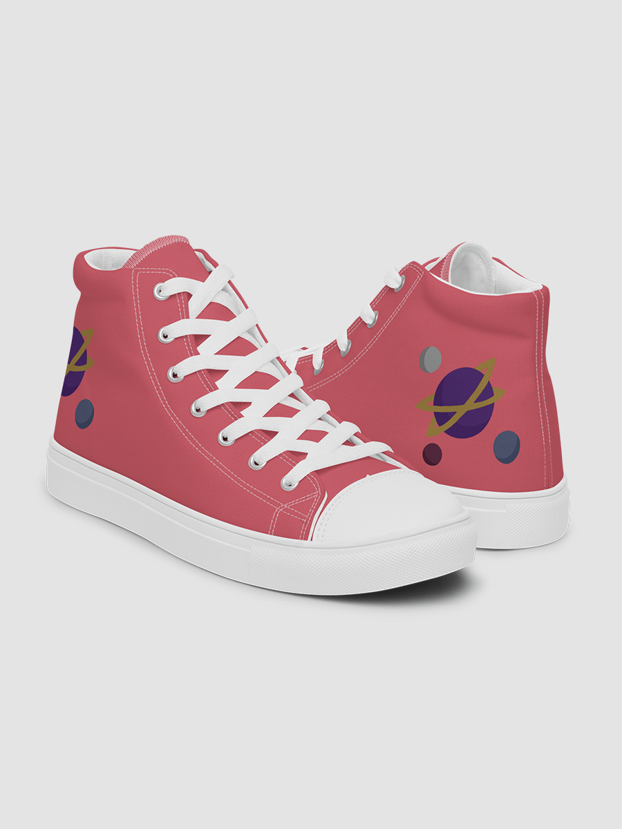 Women’s high top canvas shoes - Coral product image (6)