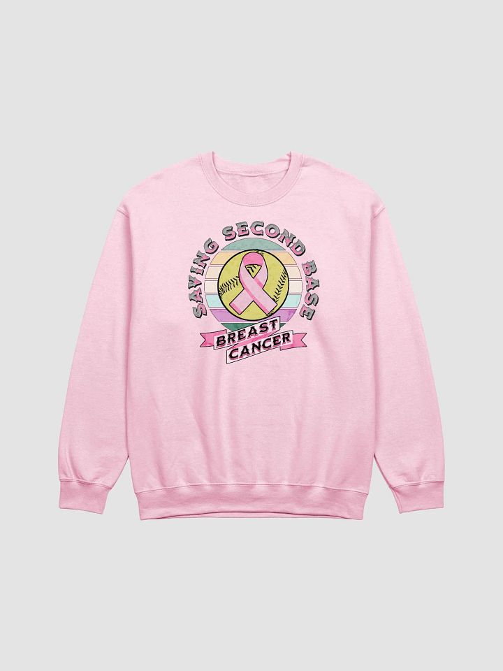 Saving Second Base Breast Cancer Softball Ultimate Classic Crewneck Sweatshirt product image (7)