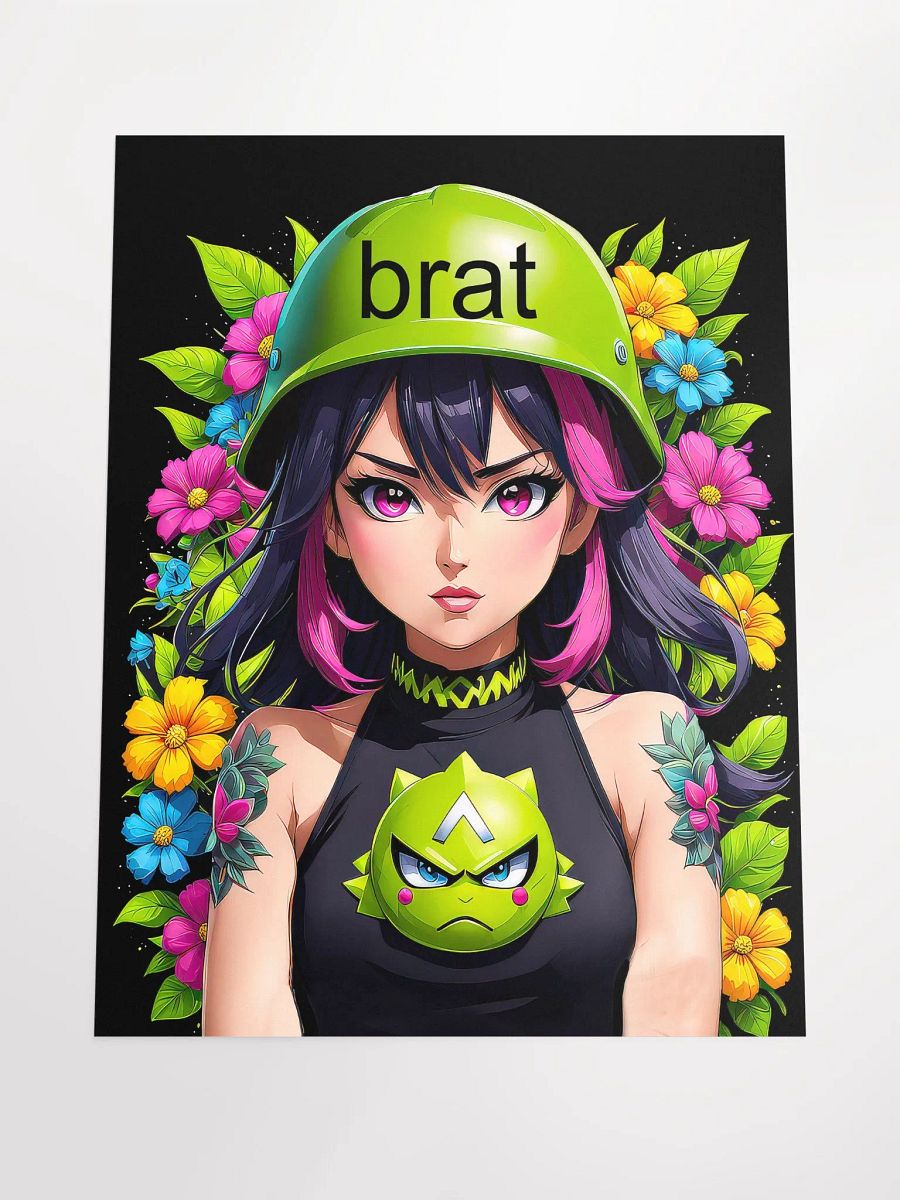 Brat Girl - Poster - Black Background - Medium Size 18x24 Inches product image (4)