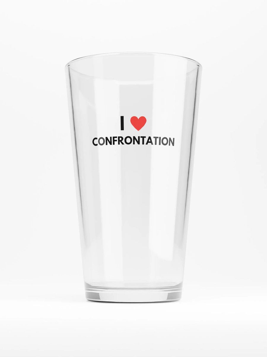 I <3 Confrontation pint glass product image (1)
