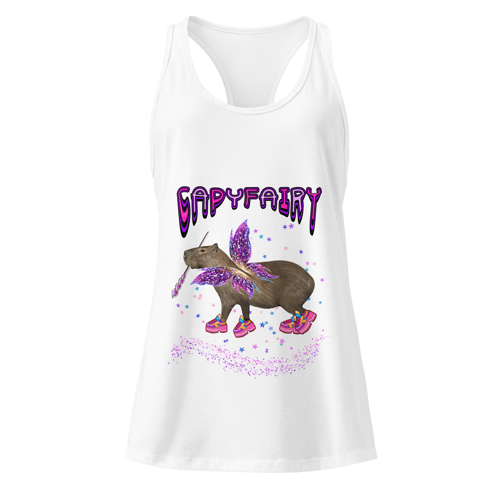 Capyfairy Glittery Women's Racerback Tank product image (25)