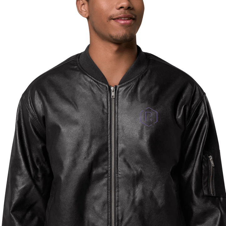 Threadfast Apparel Faux Leather Bomber Jacket product image (1)