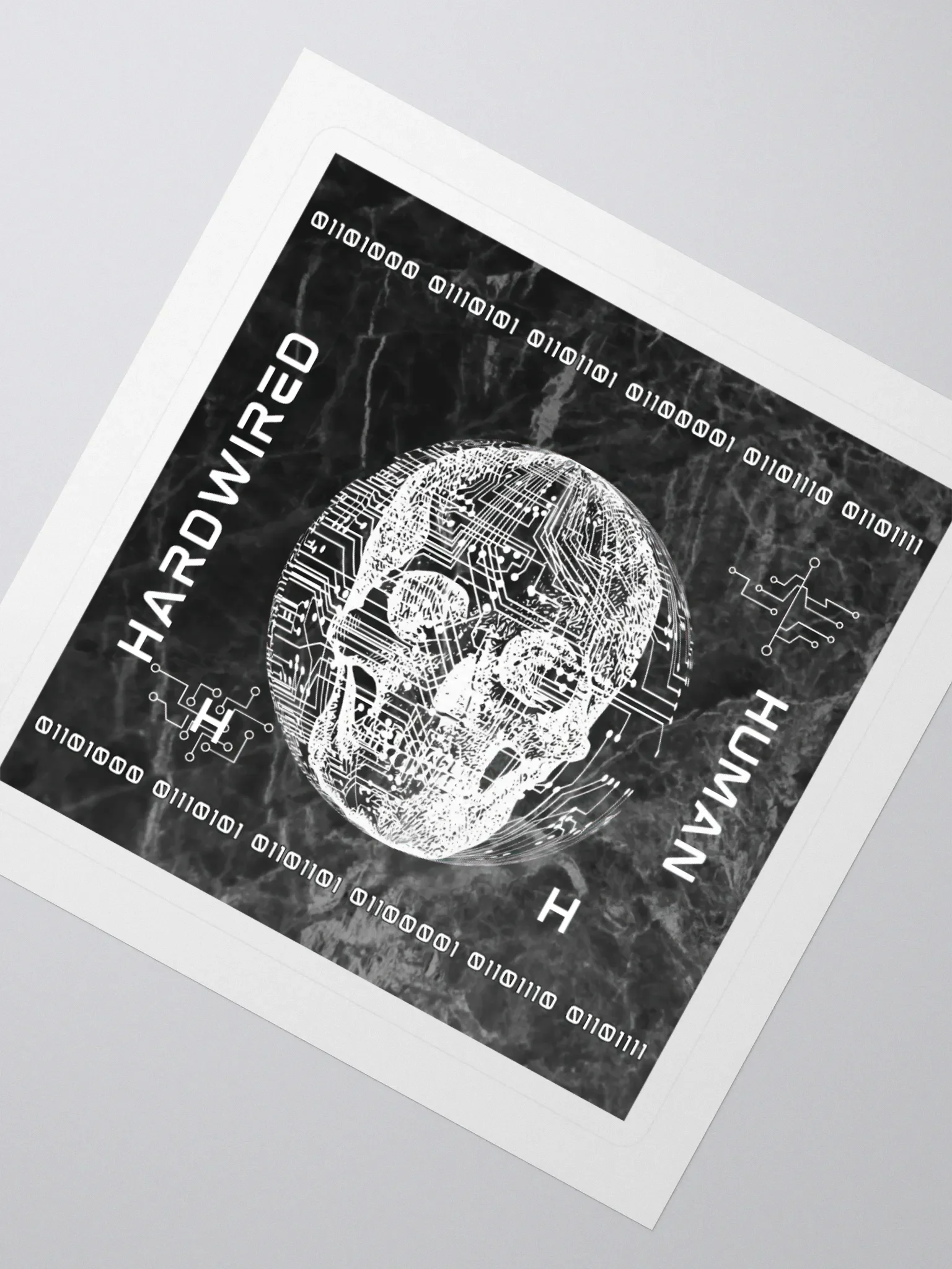 HARDWIRED HUMAN Cut Stickers product image (2)