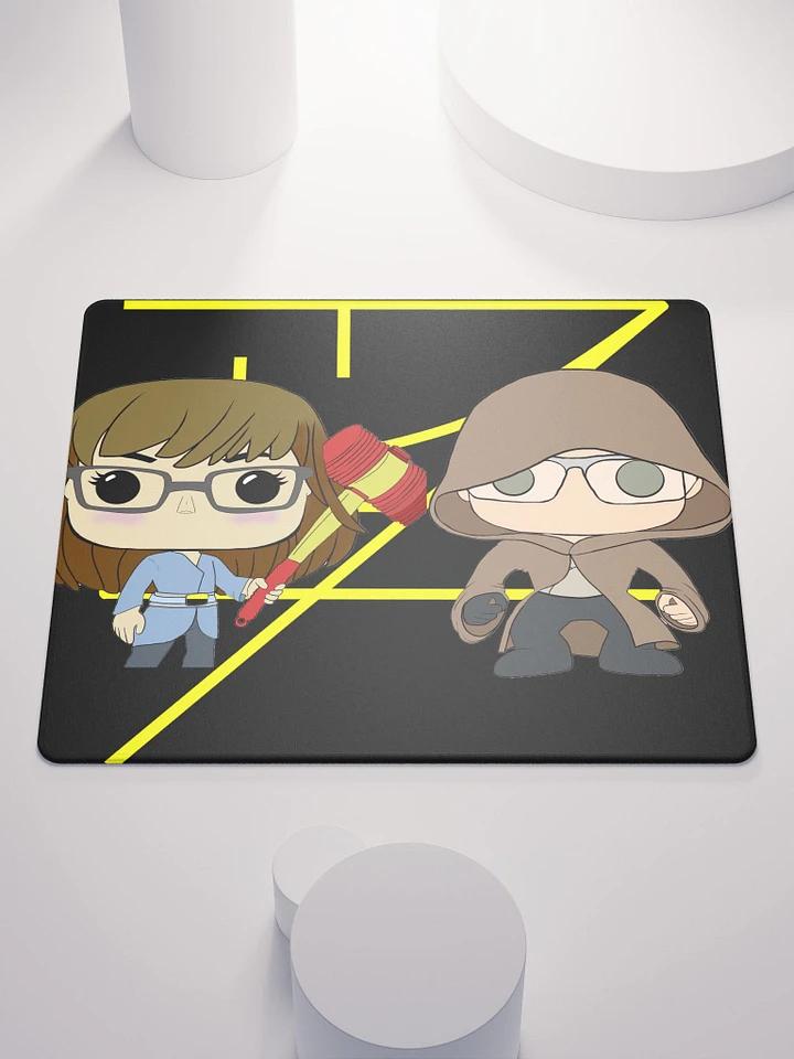 Critter Cuddler and Dorn_Geek Square Gaming Mousepad product image (1)