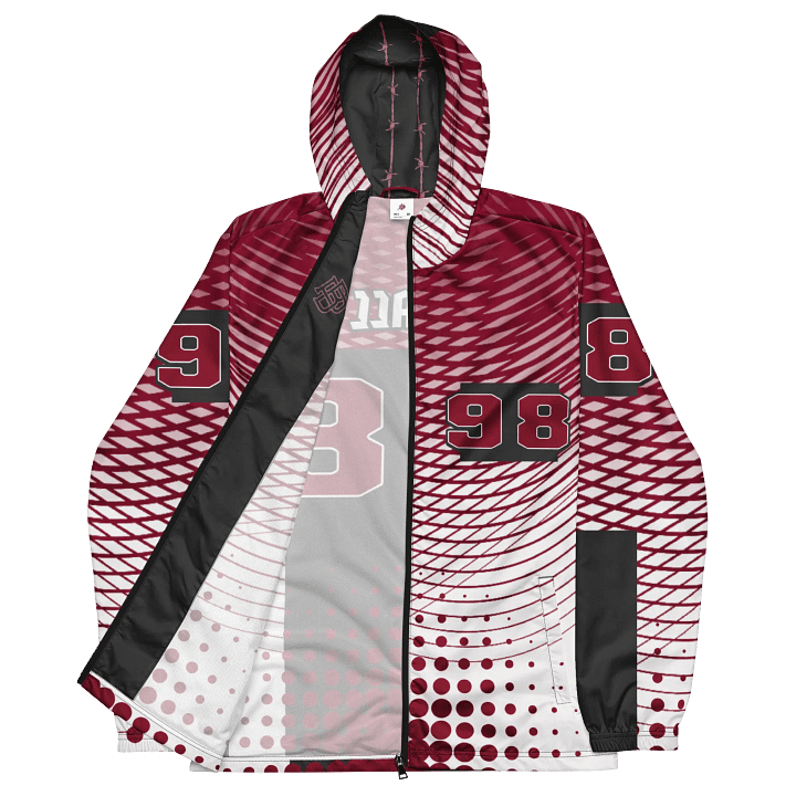 Avalanche raid windbreaker, read and white product image (2)