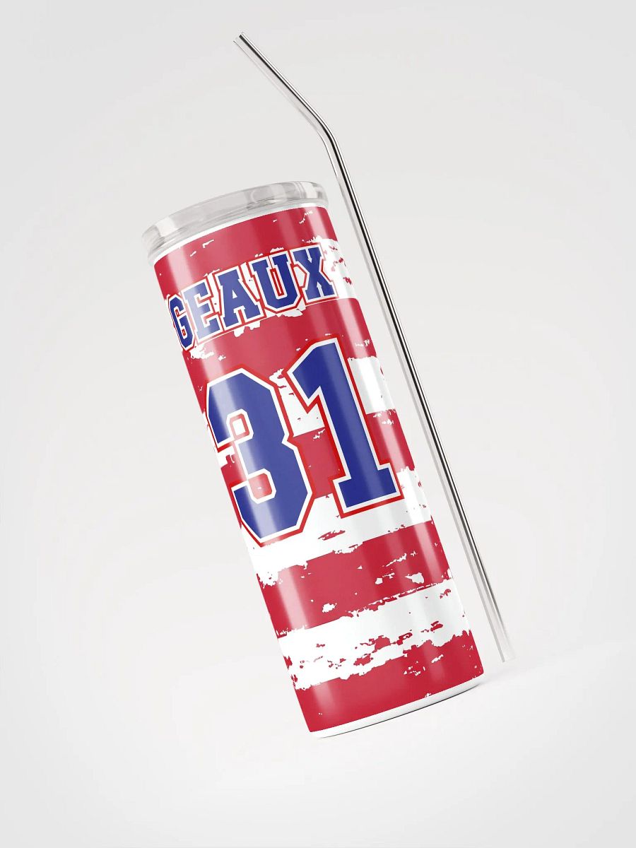 Geaux 31 - Vintage Flag Style Stainless Steel 20oz Tumbler product image (3)