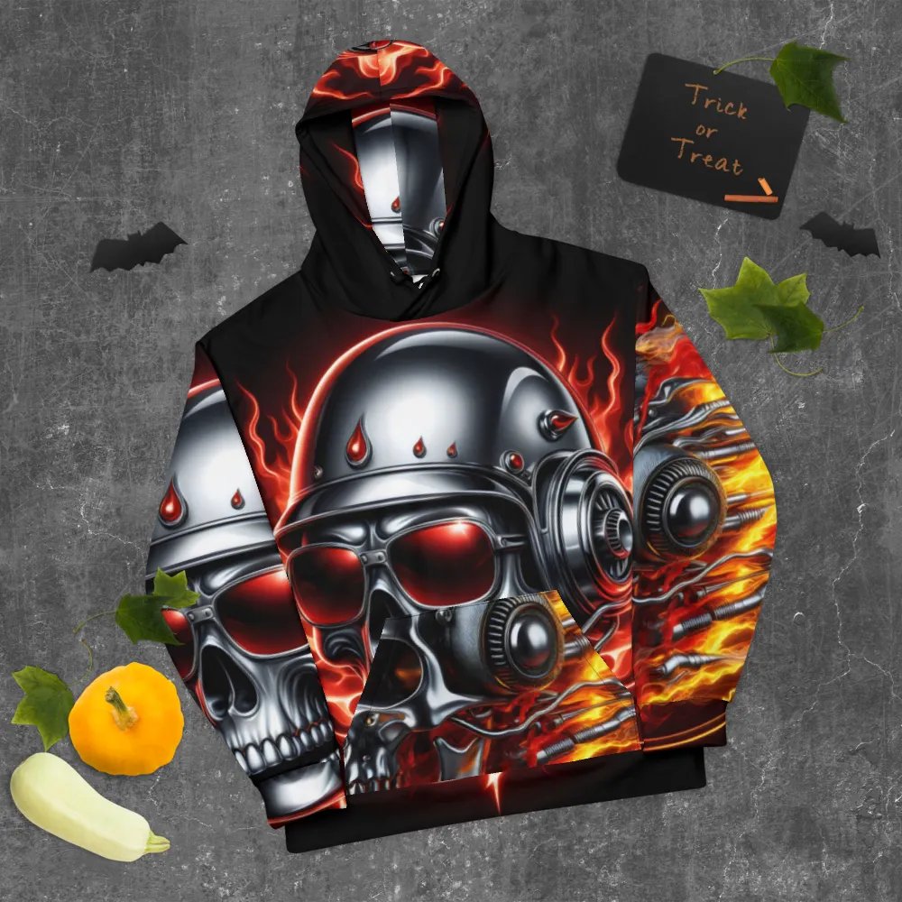 Inferno Cyborg - Unisex Skull Hoodie #52 product image (9)