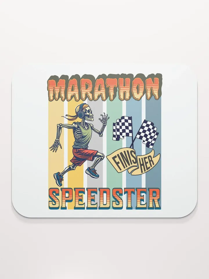 Marathon Speedster Skeleton Running Mouse Pad product image (1)