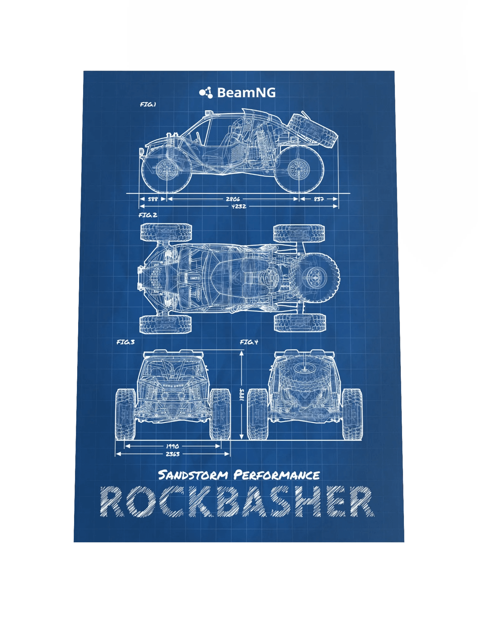 SP Rockbasher Blueprint Poster product image (1)