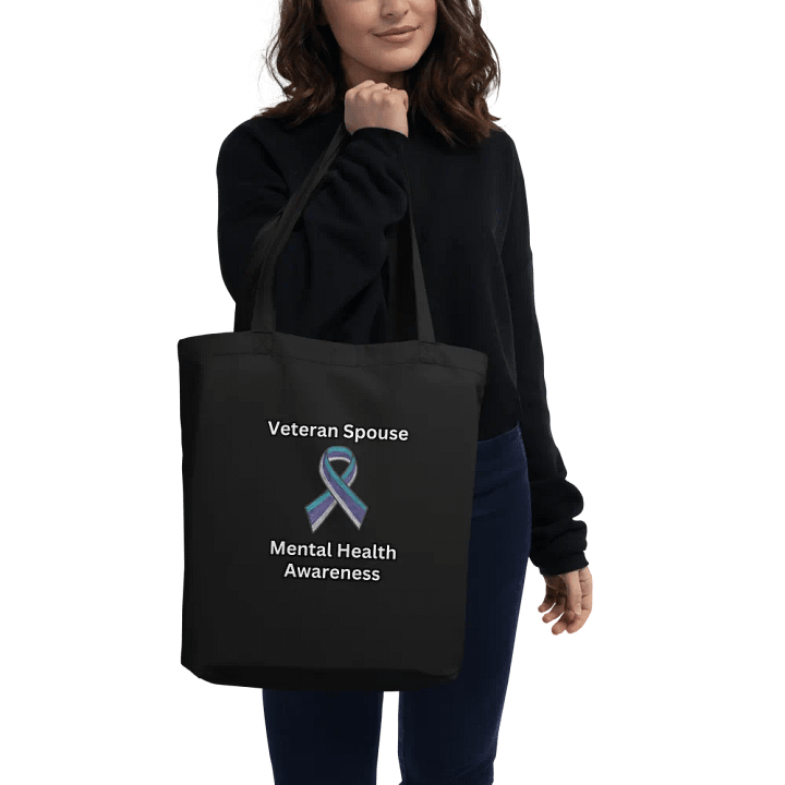 Veteran Spouse Mental Health Awareness Tote Bag product image (2)
