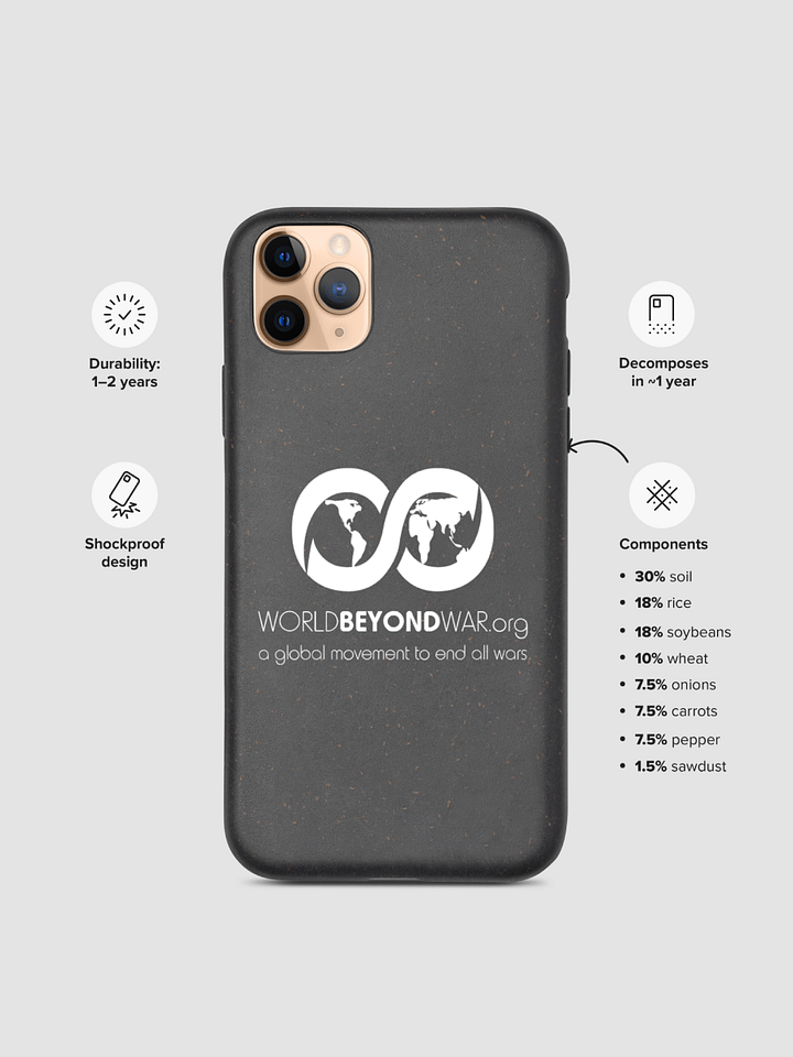 World BEYOND War Biodegradable iPhone Case AOP ECO521 product image (2)