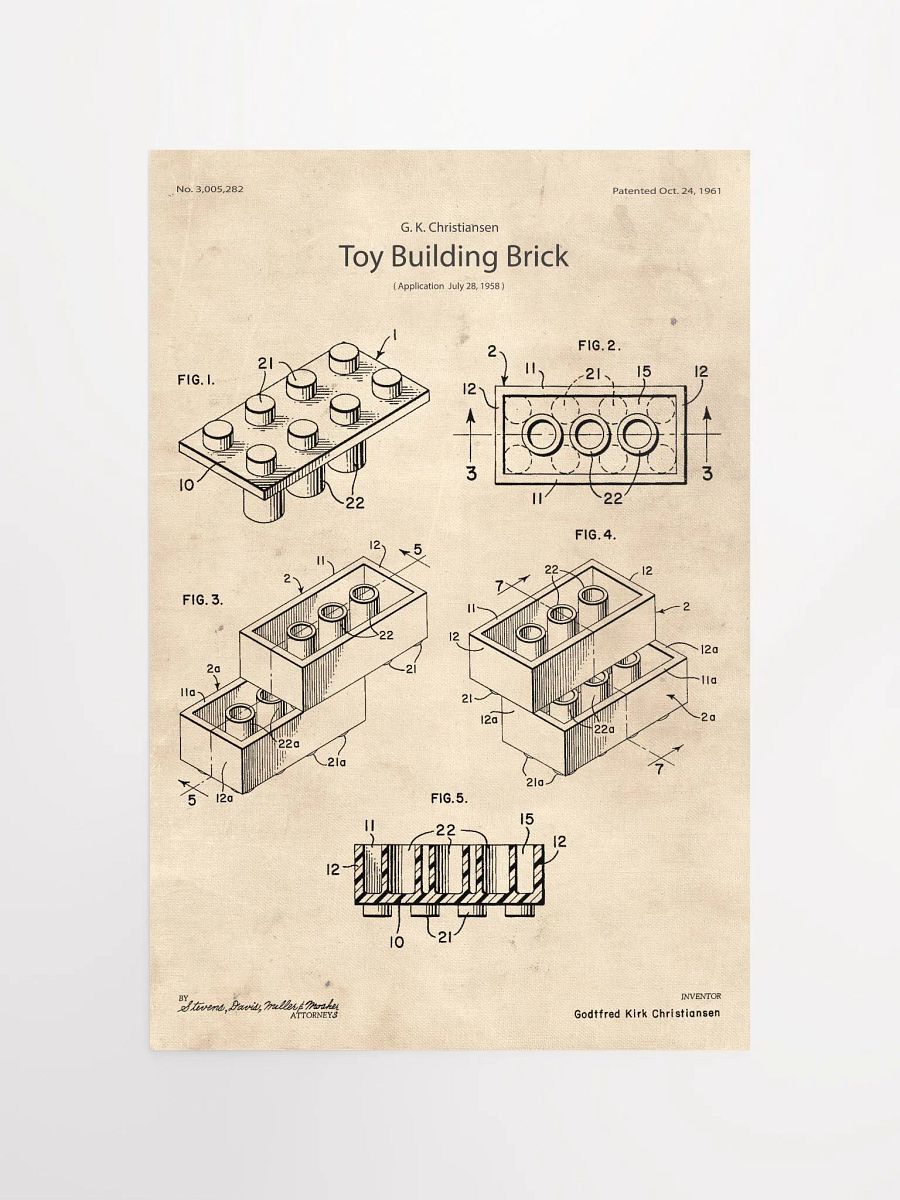 LEGO Brick Patent | Poster product image (5)