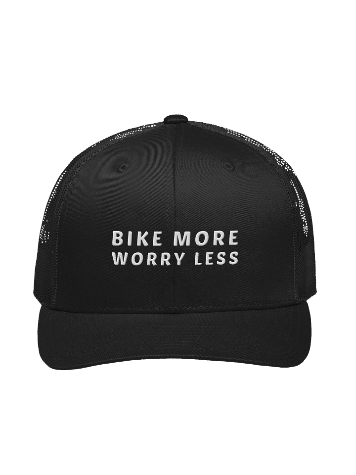 Bike more worry less cap product image (2)