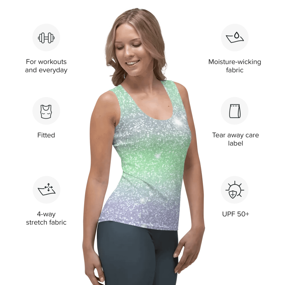 Glitter Unicorn Texture Design Tank Top (3) product image (7)