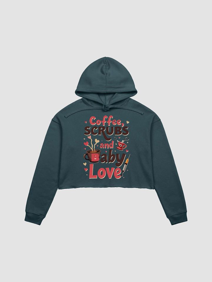 motherhood and medicine, Whimsical Coffee and Scrubs Crop Hoodie product image (6)