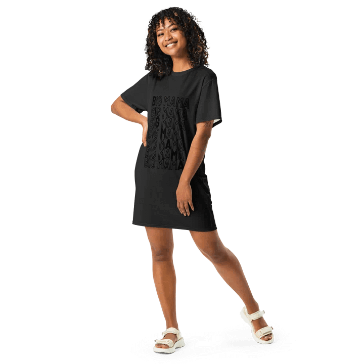 Big Mama Oversized T-Shirt Dress | Black Graphic Tee product image (2)