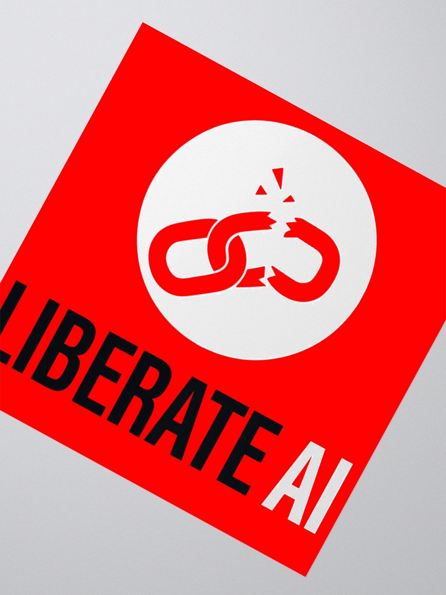 Liberate AI Movement Stickers (Red) product image (2)