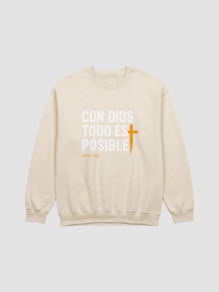 Sudadera Unisex Cuello Redondo | Con Dios todo es Posible product image (5)