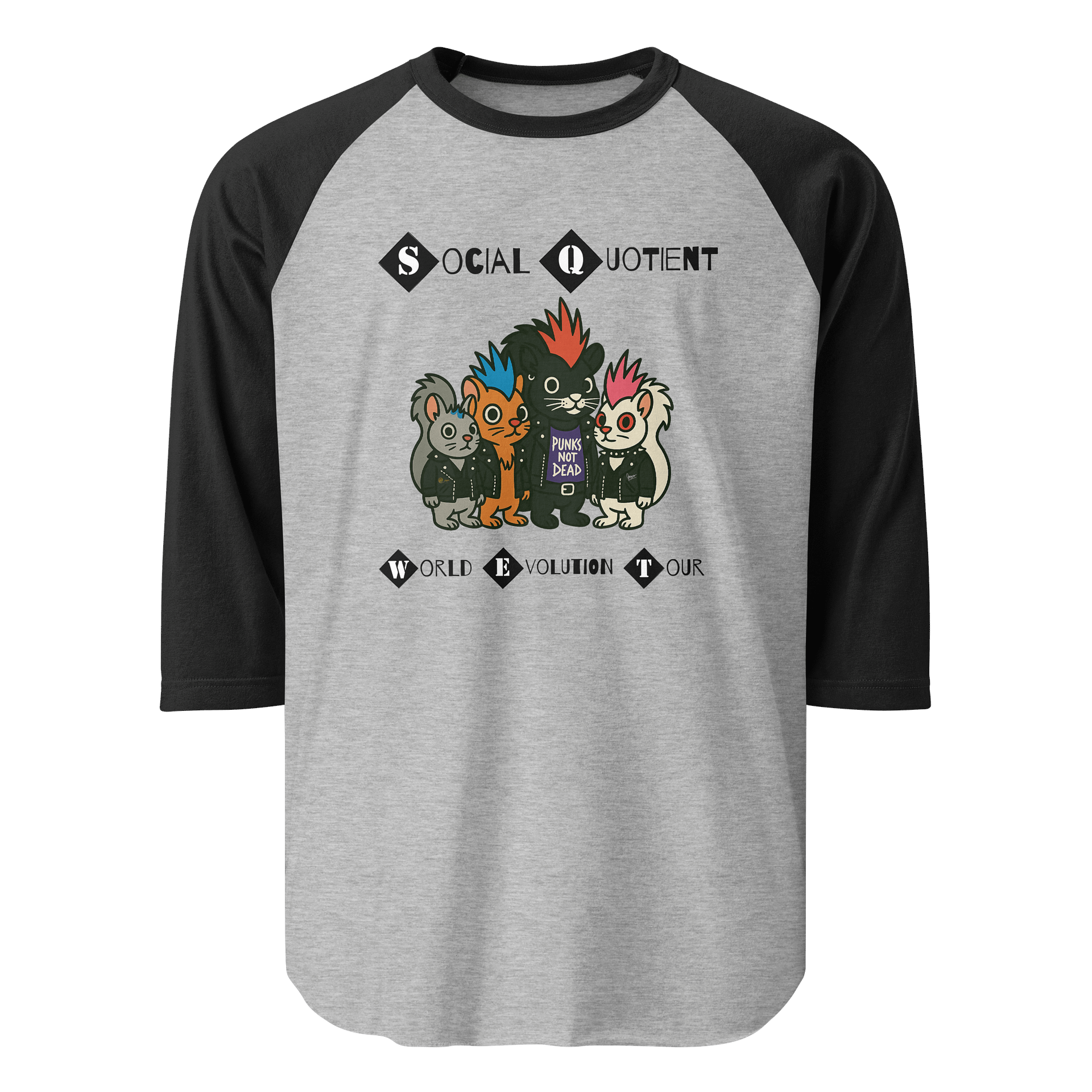 Social Quotient World Evolution Tour Raglan Tee product image (1)