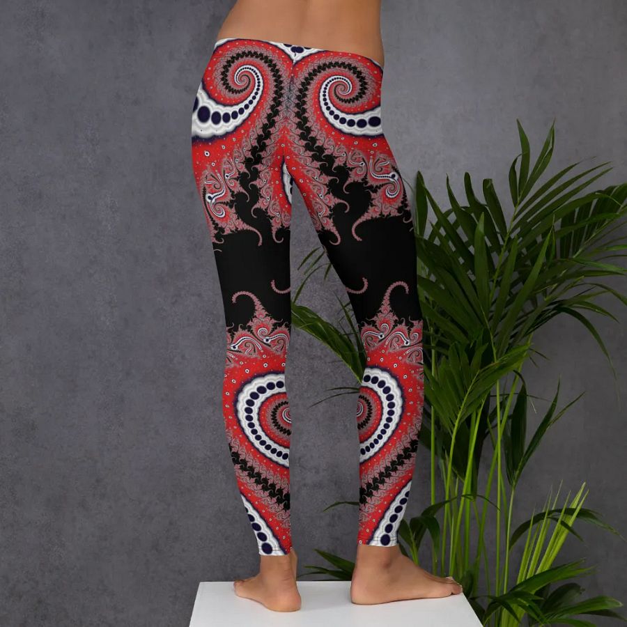 Fractal Leggings - Red Velvet Goth product image (8)