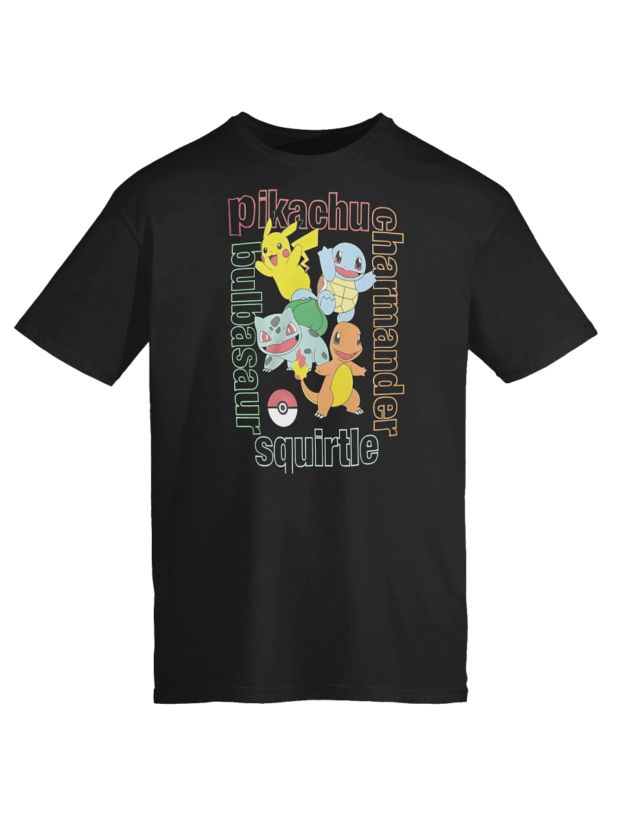 Pokémon Starter Squad T-Shirt – Pikachu, Bulbasaur, Charmander & Squirtle Tee product image (6)