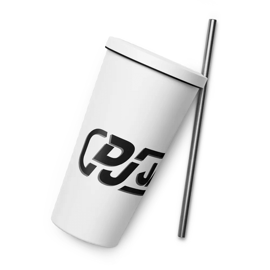 Dj JayCan Insulated Tumbler with a Straw White product image (9)