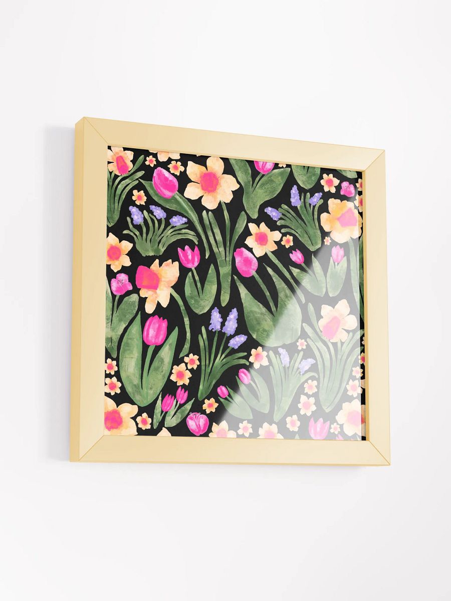 Spring Garden, Full Color on Black | Square Print | by Monique Faella Designs™ | Framed Coastal Wall Art | Museum-Quality Print product image (23)