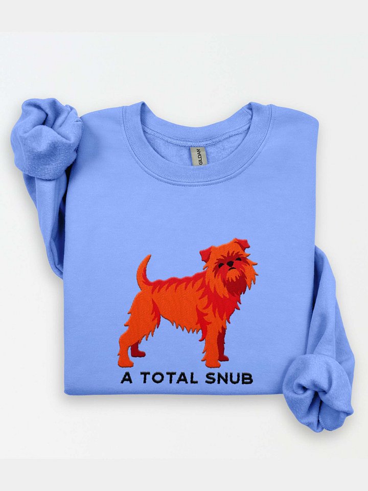 A Total Snub Sweatshirt (Embroidered) of a Brussels Griffon(Red) product image (1)