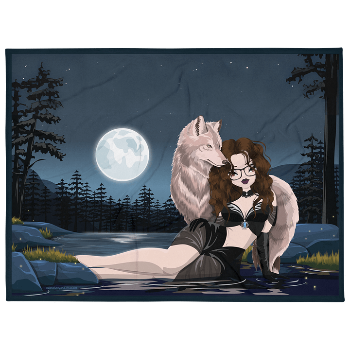 NanaBruised Moonlit Encounter Throw Blanket product image (2)