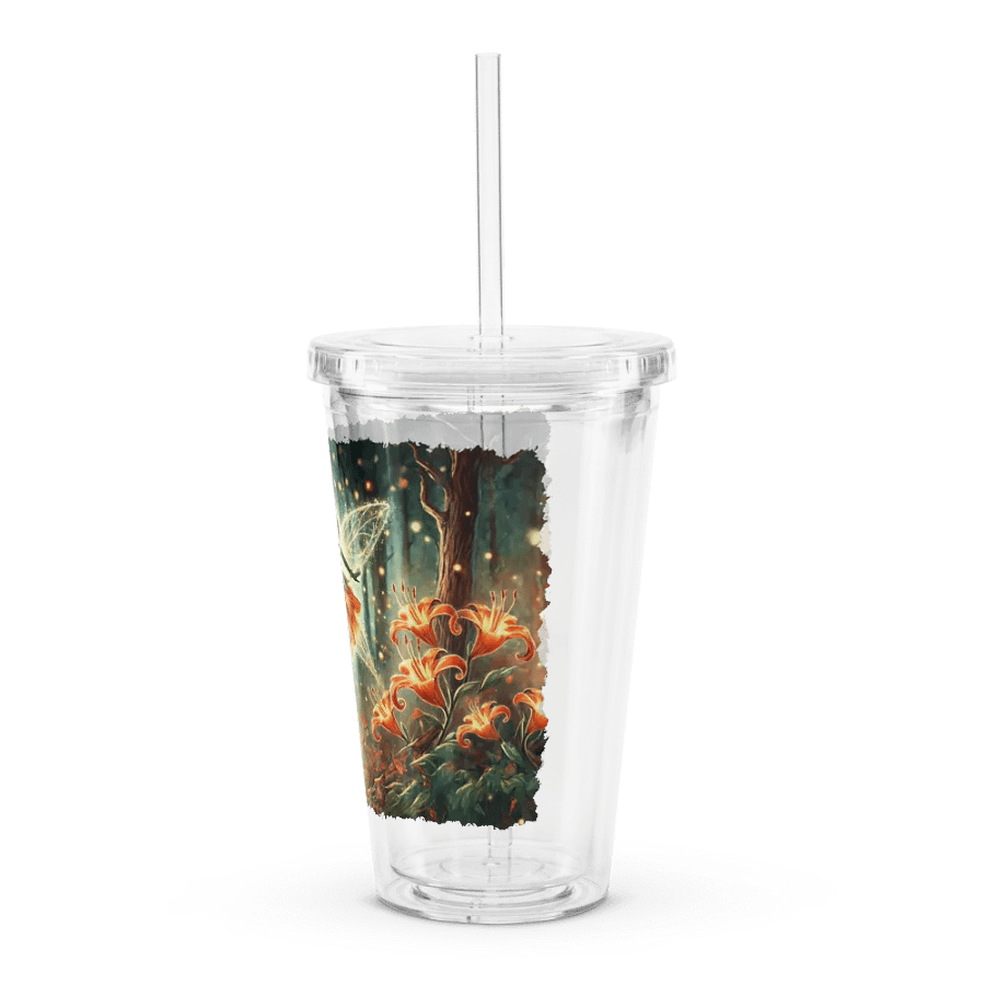 Enchanted Orange Lily Fairy Double Wall Tumbler product image (4)