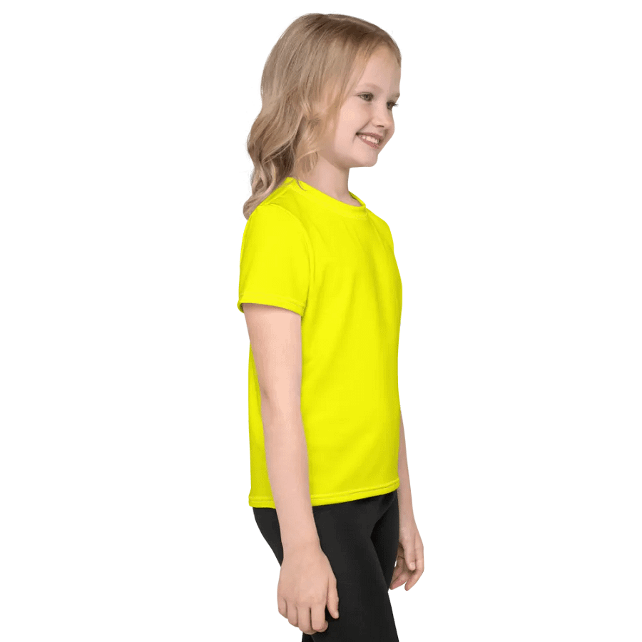 Kids Plain Color Yellow T-Shirt product image (4)
