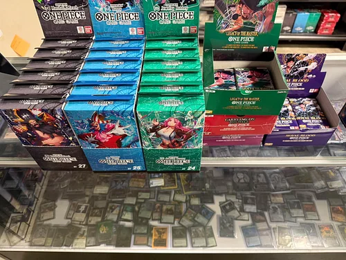 One Piece fully stocked and tournament ready too. Promos and organized play is here!