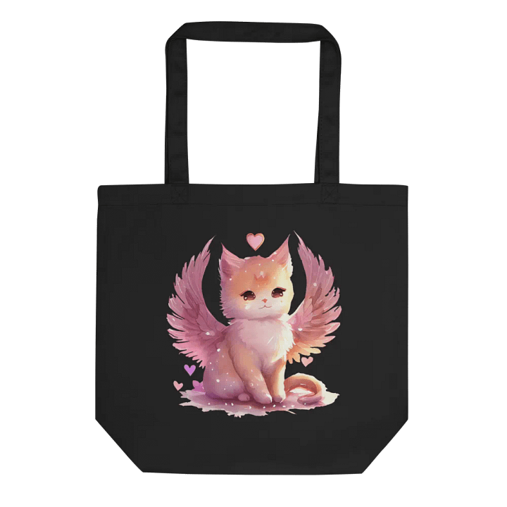 Whimsical Kitten Angels Organic Tote Bag product image (1)