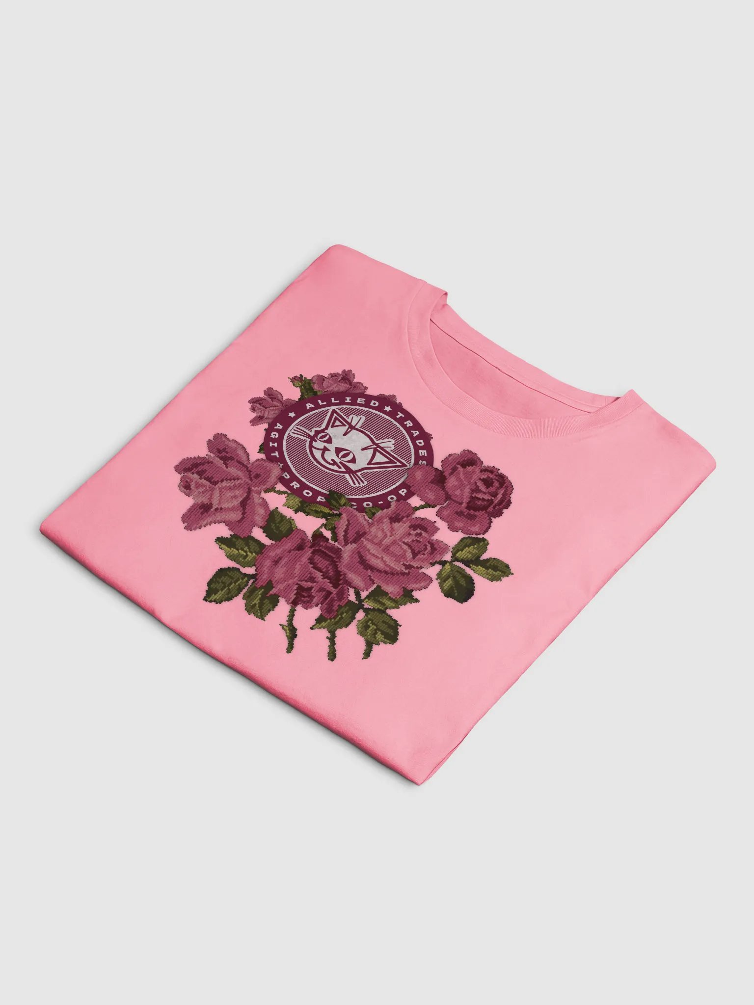 Thorns and Claws Alli Cat Logo Floral Crop Top Babydoll Tee product image (6)